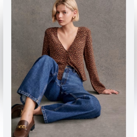 Sezane Leopard Print Blouse - Picture 2 of 13